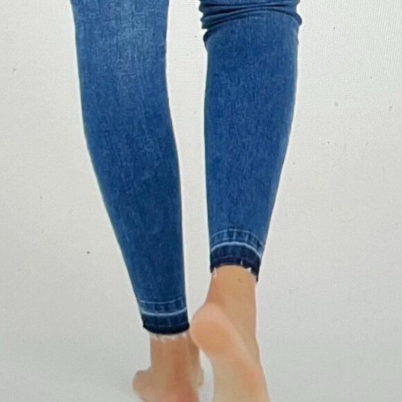 Spanx Women's Distressed Skinny Blue Jeans Size M - Picture 6 of 12